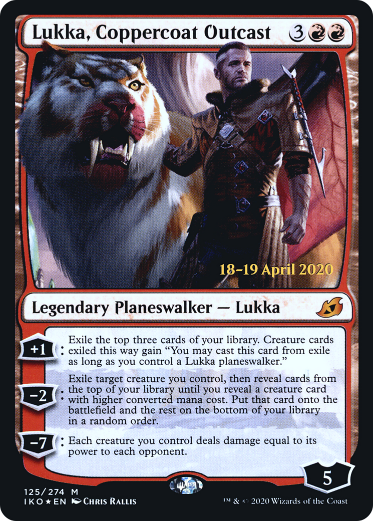 Lukka, Coppercoat Outcast (PRE-125) [Ikoria: Lair of Behemoths Promos] Foil