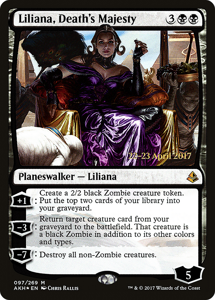 Liliana, Death's Majesty (PRE-097) [Amonkhet Promos] Foil