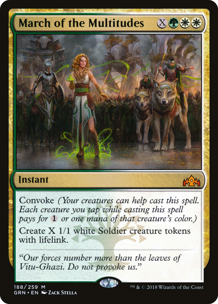 March of the Multitudes (GRN-188) [Guilds of Ravnica] Foil