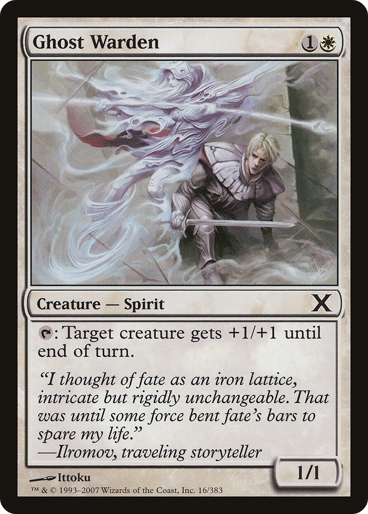 Ghost Warden (10E-016) [Tenth Edition] Foil