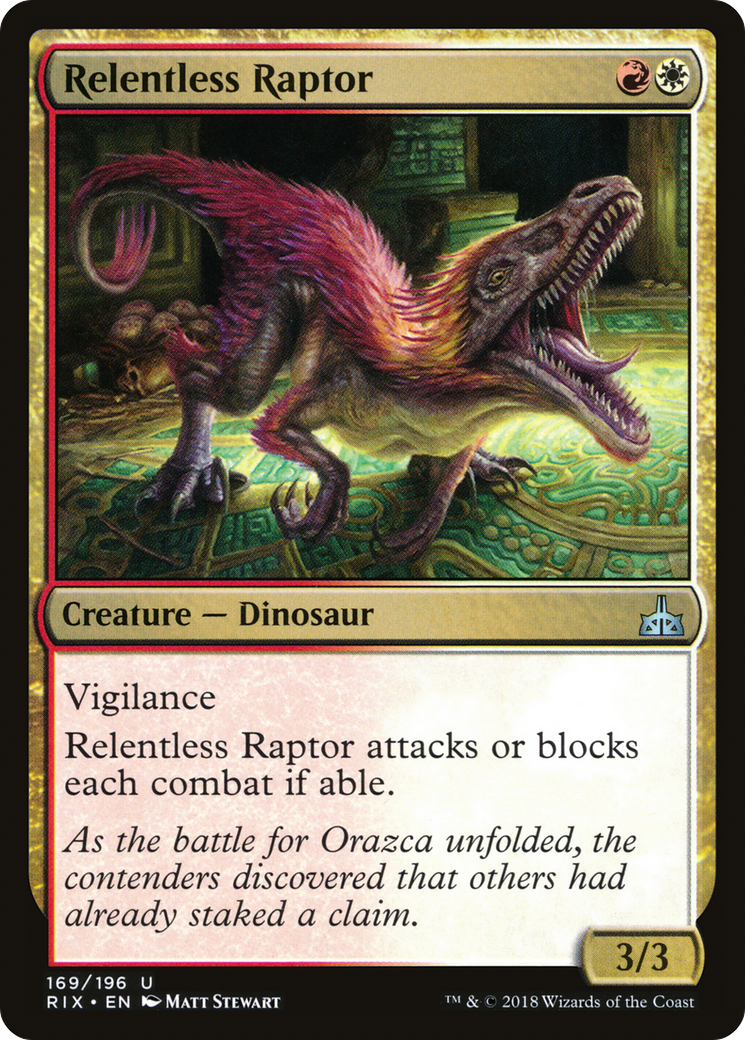Relentless Raptor (RIX-169) [Rivals of Ixalan] Foil