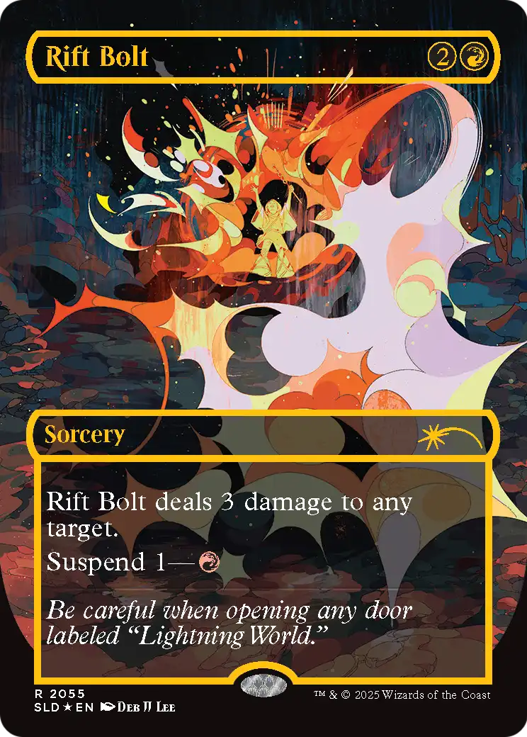 Rift Bolt (SLD-2055) (Raised Foil) (Borderless) [Secret Lair Drop] Foil