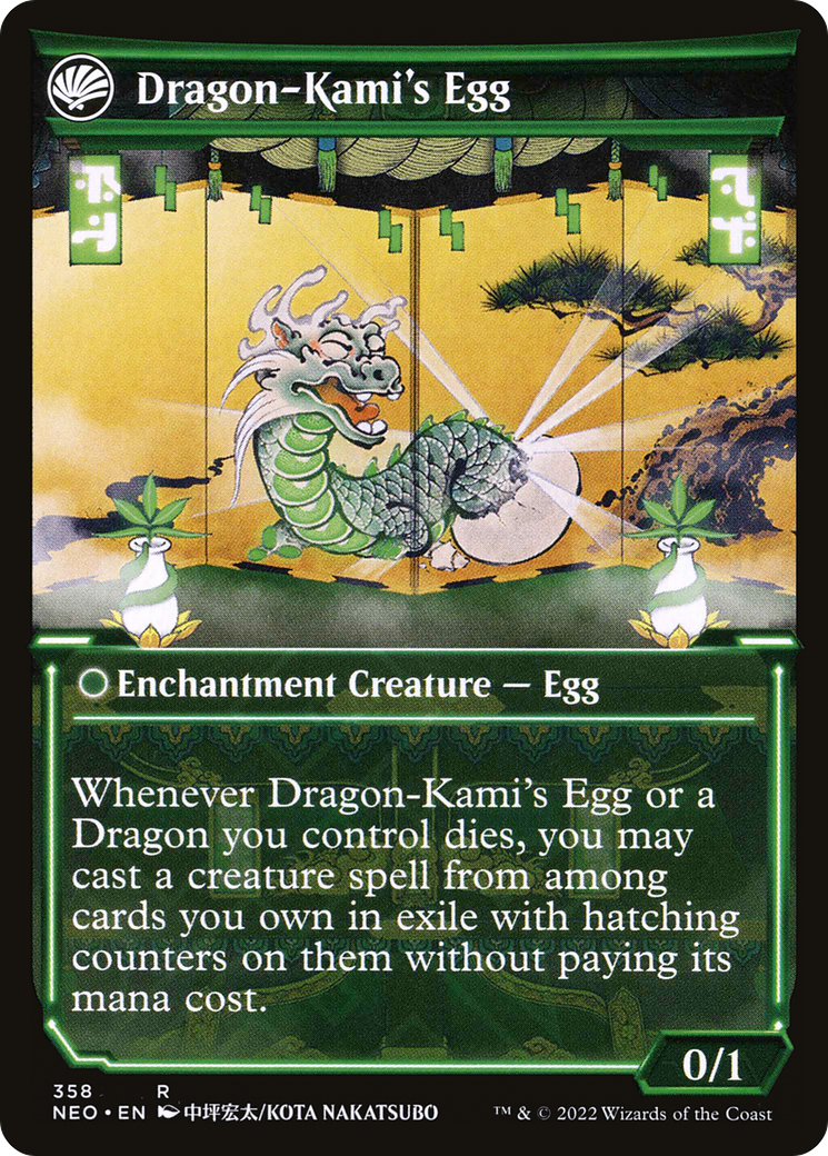 The Dragon-Kami Reborn (Showcase) (NEO-358) [Kamigawa: Neon Dynasty] Foil