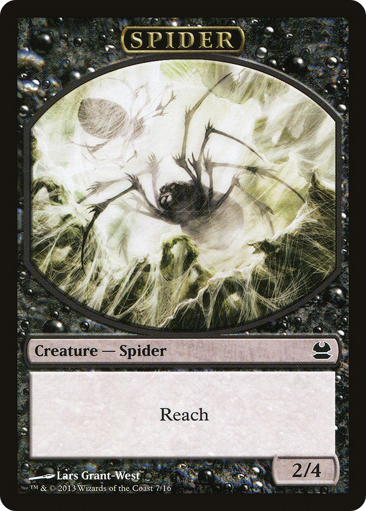 Spider Token (Black) (MMA-007) [Modern Masters Tokens]