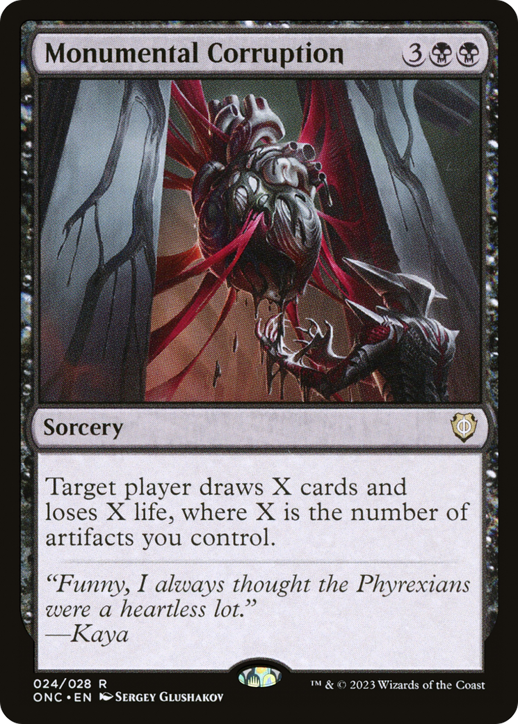 Monumental Corruption (ONC-024) [Phyrexia: All Will Be One Commander]