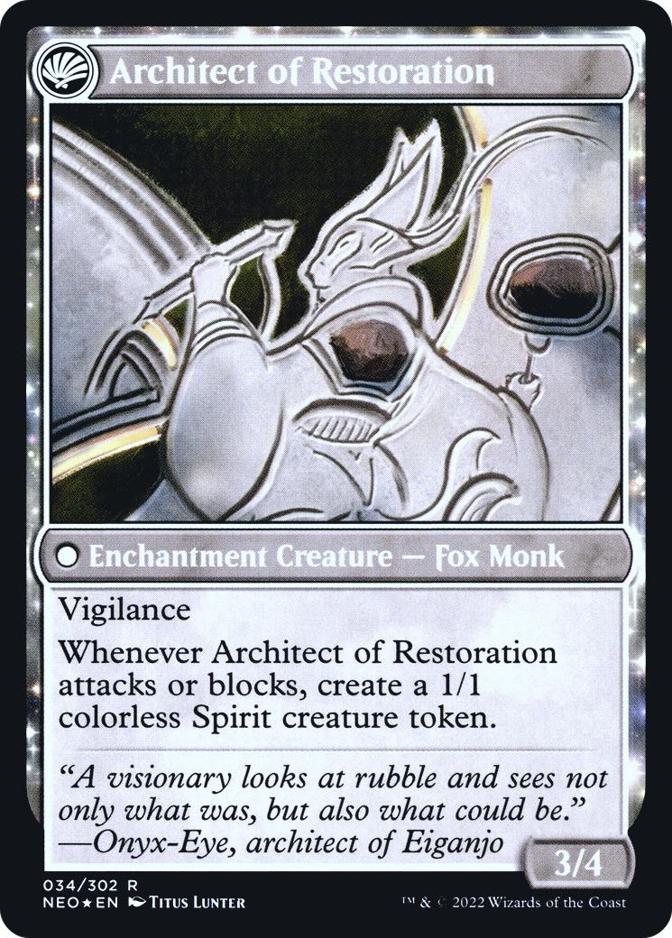 The Restoration of Eiganjo (PRE-034) [Kamigawa: Neon Dynasty Promos] Foil