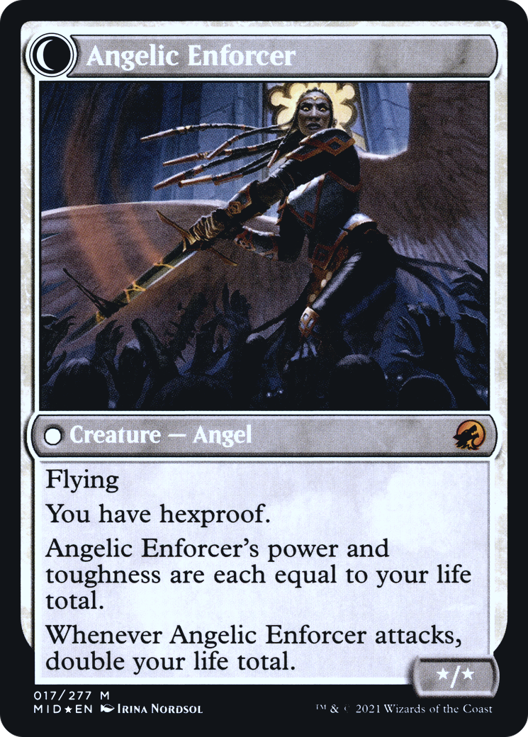 Enduring Angel (PRE-017) [Innistrad: Midnight Hunt Promos] Foil