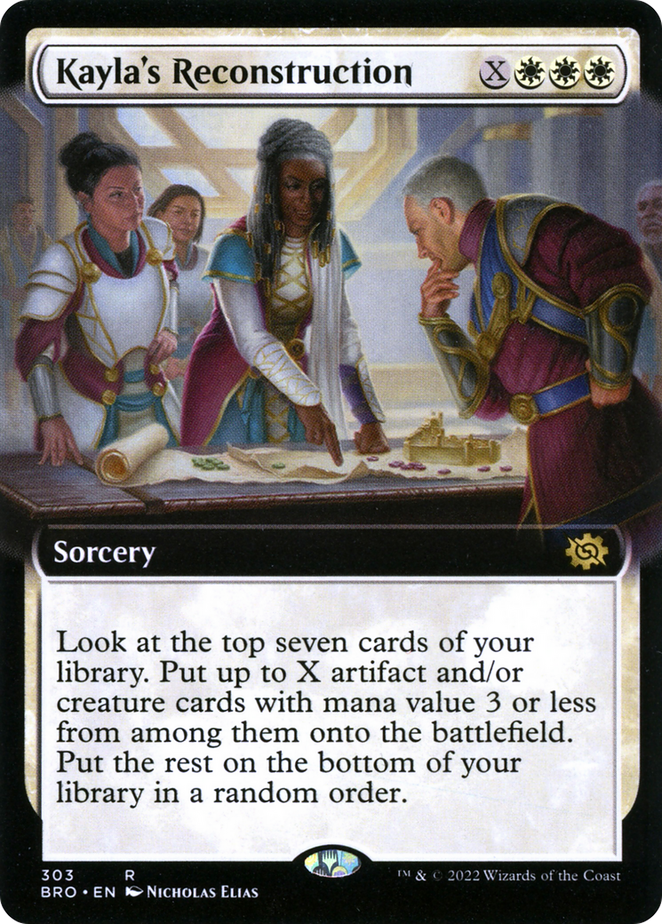 Kayla's Reconstruction (Extended Art) (BRO-303) [The Brothers' War] Foil