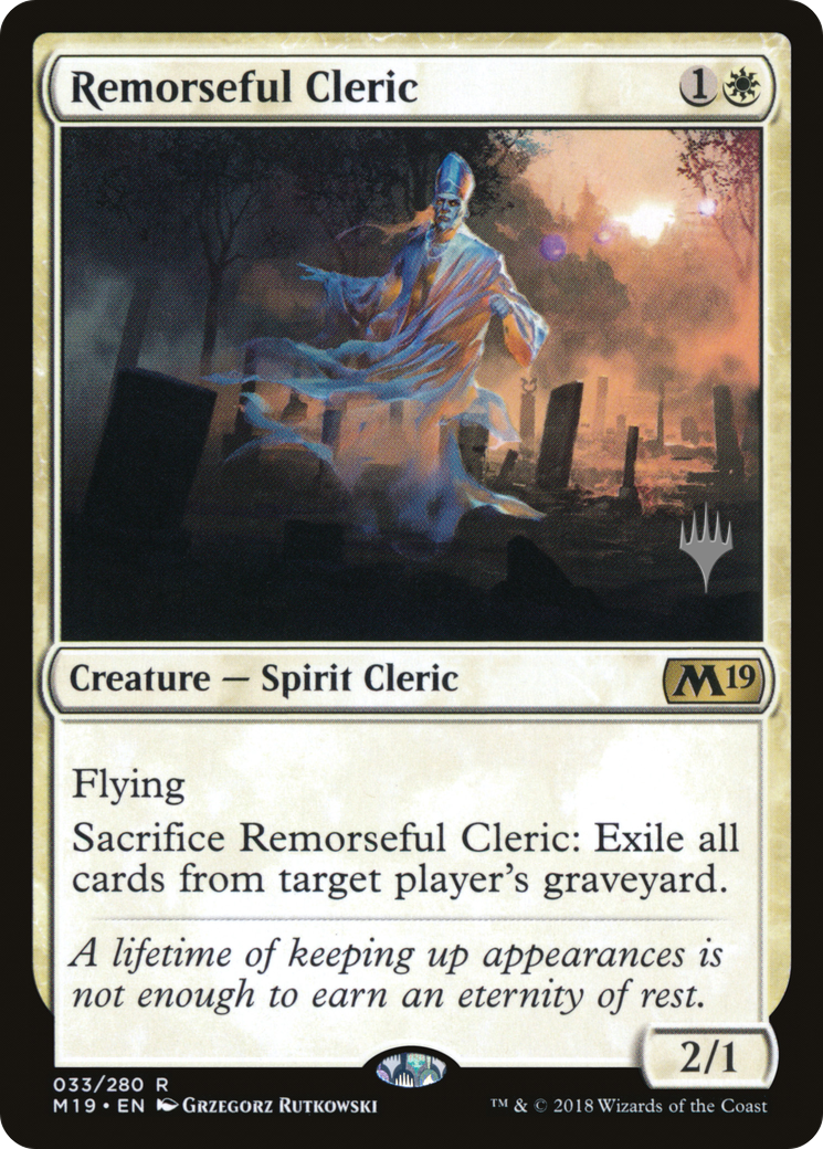 Remorseful Cleric (PPM20-033) [Promo Pack: Core Set 2019 Promos]