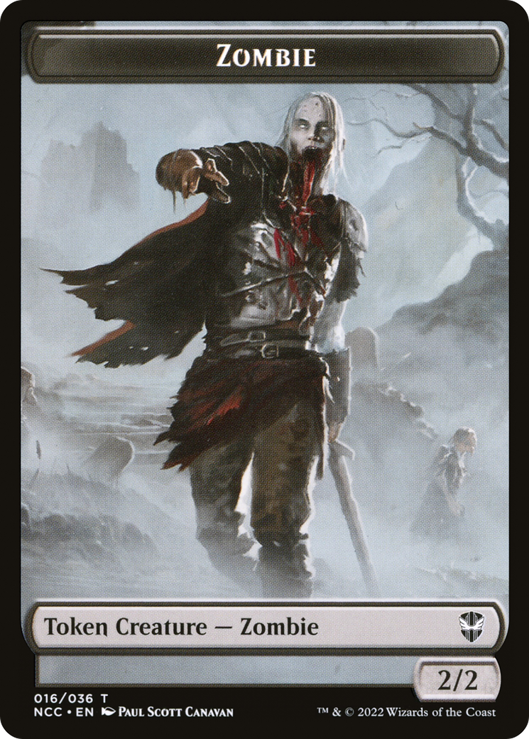 Zombie (TNCC-016) [New Capenna Commander Tokens] Foil