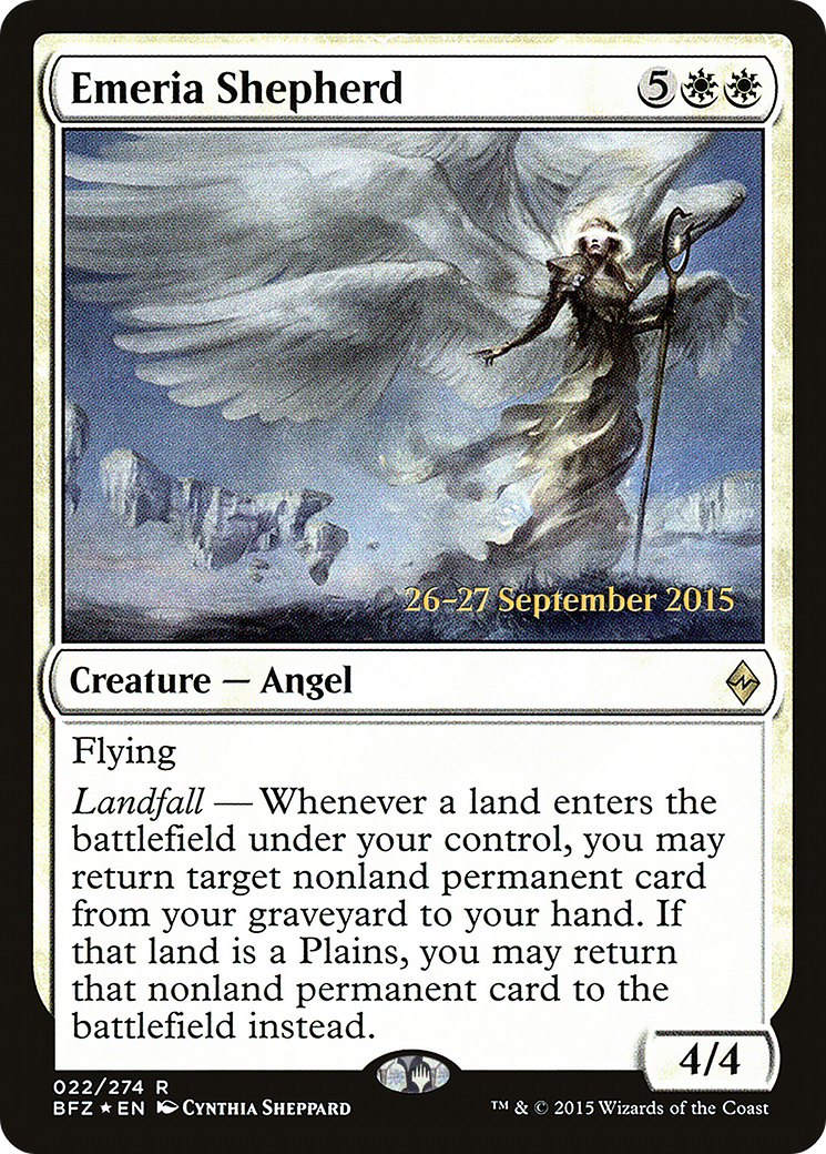 Emeria Shepherd (PRE-022) [Battle for Zendikar Promos] Foil