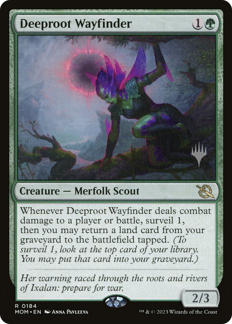 Deeproot Wayfinder (PPMOM-184) [Promo Pack: March of the Machine Promos] Foil