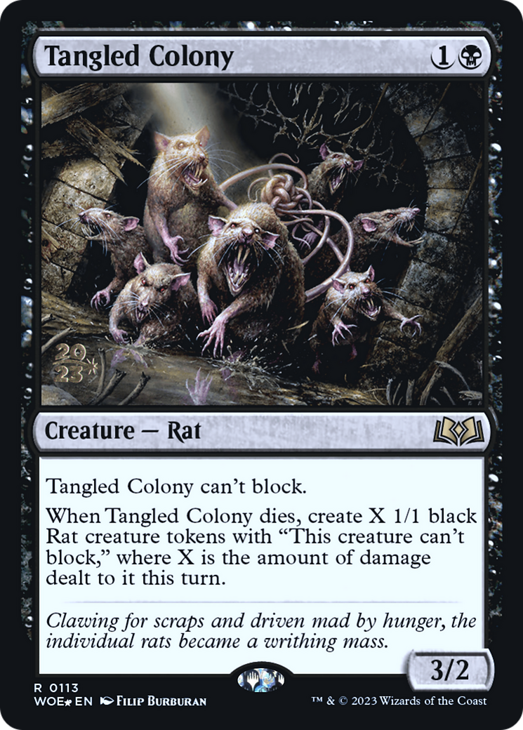 Tangled Colony (PRE-113) [Wilds of Eldraine Promos] Foil