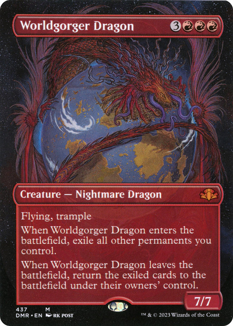 Worldgorger Dragon (Borderless) (DMR-437) [Dominaria Remastered]