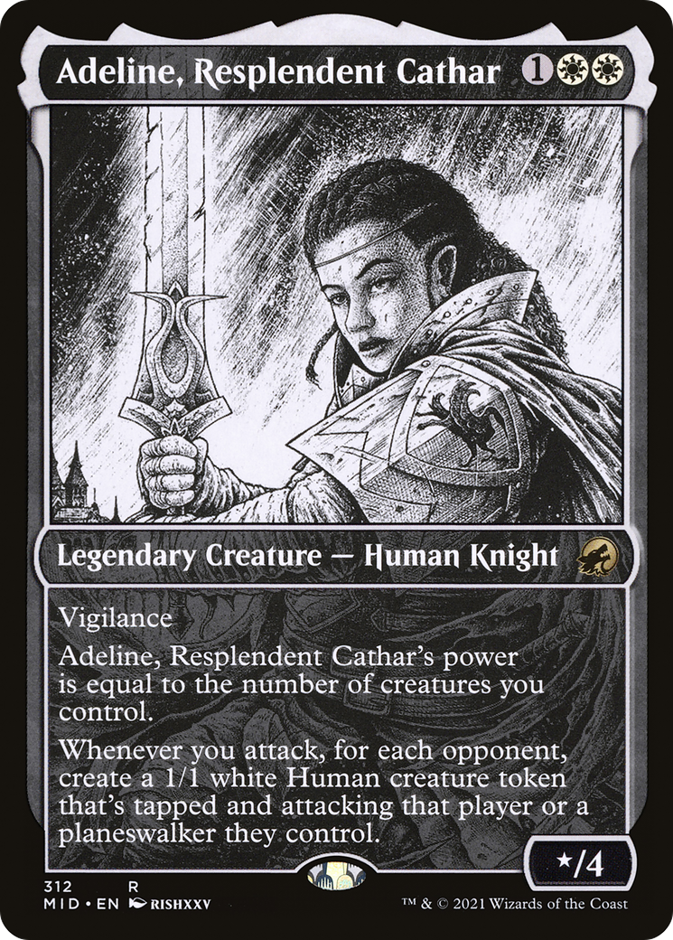 Adeline, Resplendent Cathar (Showcase) (MID-312) [Innistrad: Midnight Hunt]