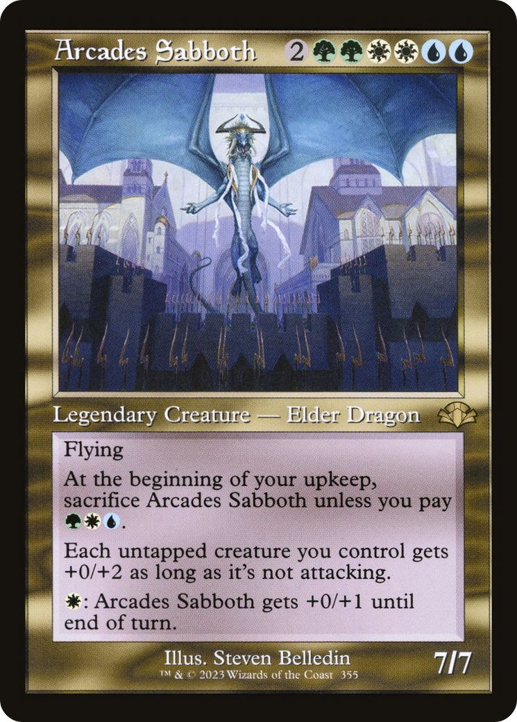 Arcades Sabboth (Retro Frame) (DMR-355) [Dominaria Remastered] Foil