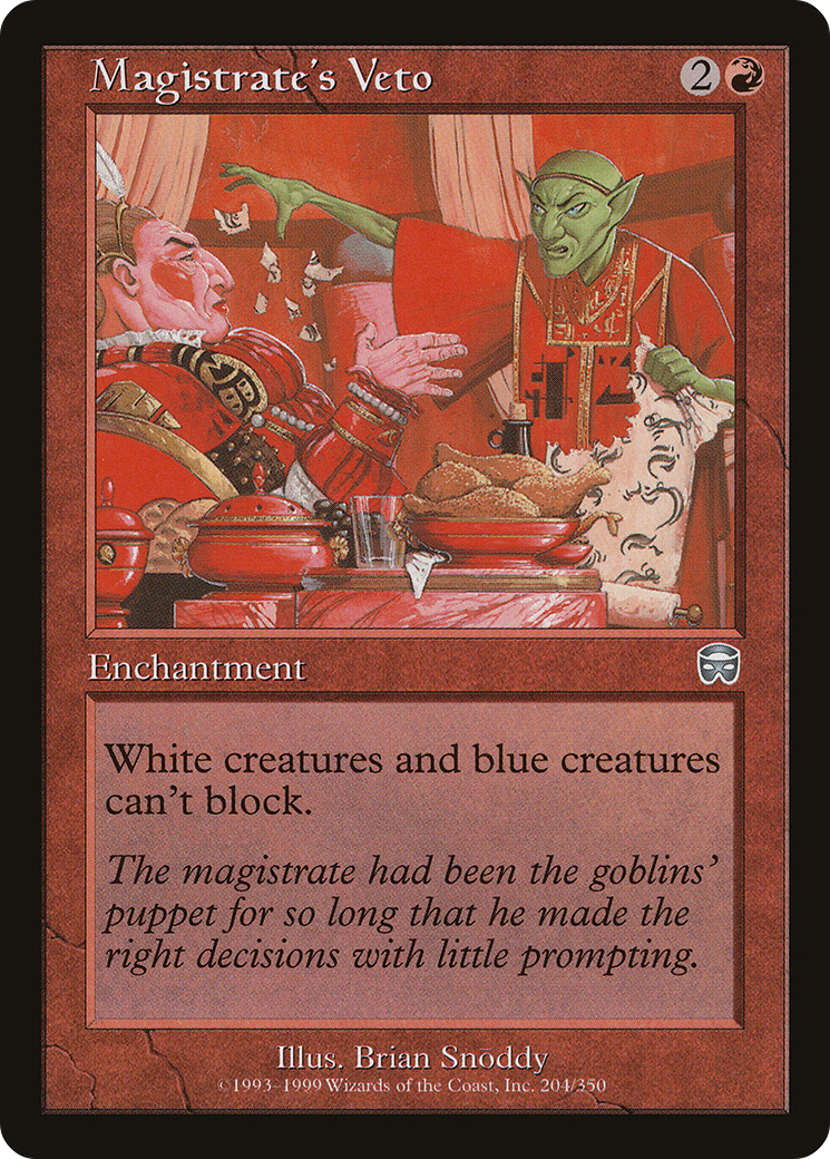 Magistrate's Veto (MMQ-204) [Mercadian Masques] Foil