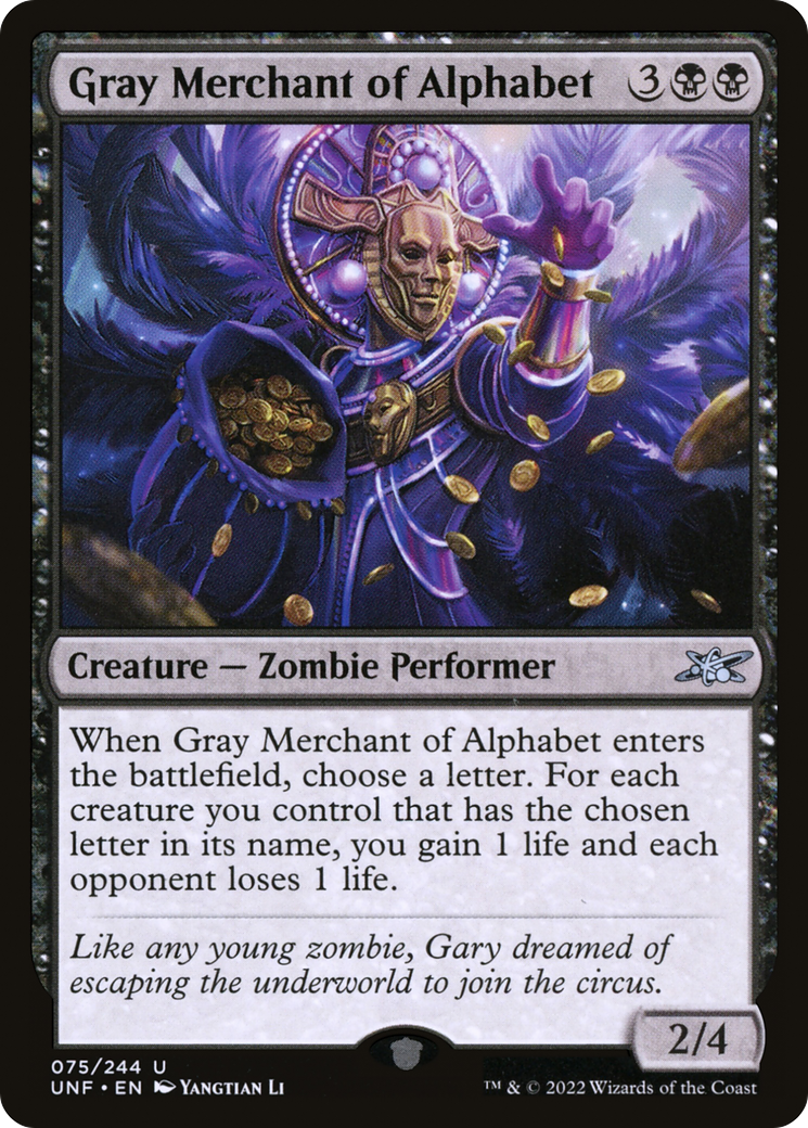 Gray Merchant of Alphabet - Foil [Unfinity]