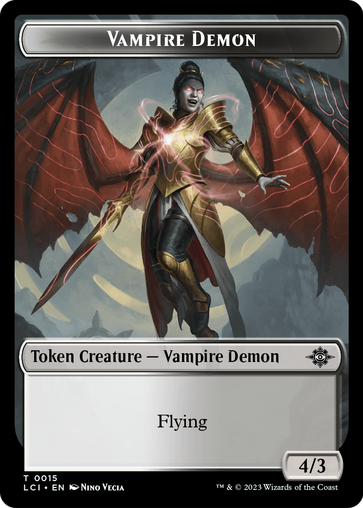 Vampire Demon (TLCI-015) [The Lost Caverns of Ixalan Tokens] Foil