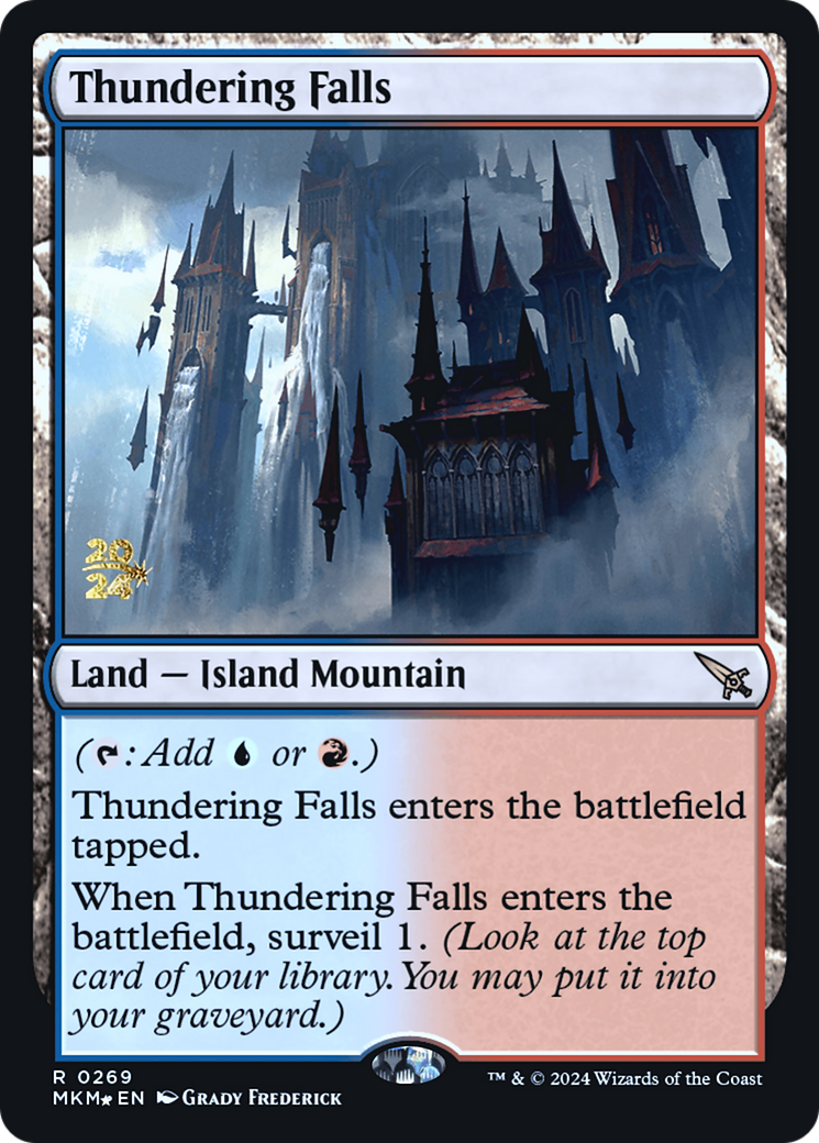 Thundering Falls (PRE-269) [Murders at Karlov Manor Promos] Foil