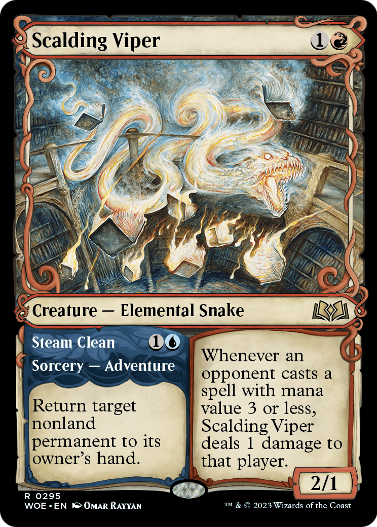 Scalding Viper (Showcase) (WOE-295) [Wilds of Eldraine]