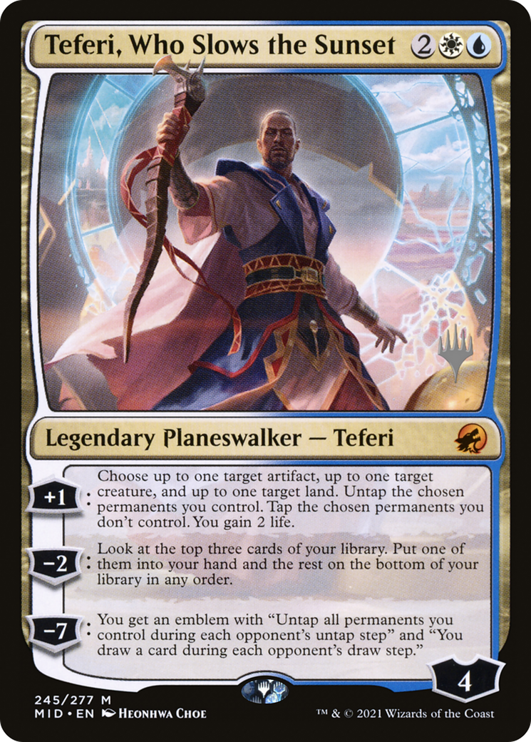 Teferi, Who Slows the Sunset (PPMID-245) [Promo Pack: Innistrad: Midnight Hunt Promos]