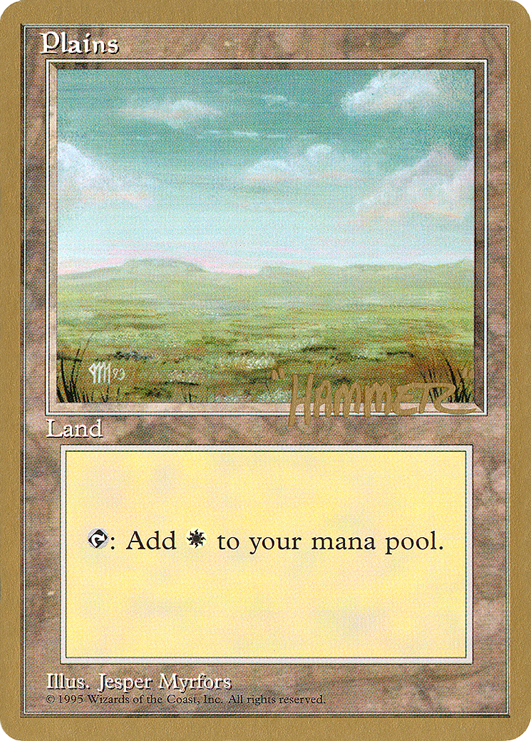 Plains (A) - 1996 Shawn "Hammer" Regnier (4ED) [Pro Tour Collector Set]