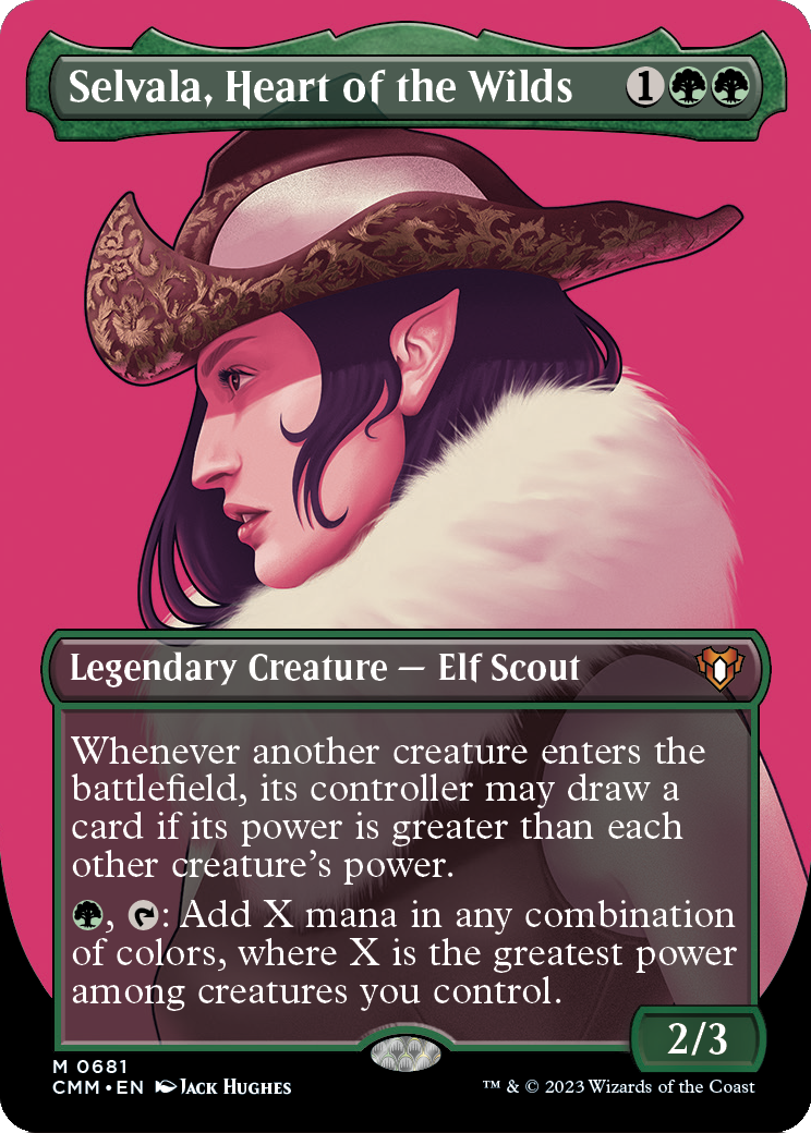 Selvala, Heart of the Wilds (Borderless) (CMM-681) [Commander Masters] Foil