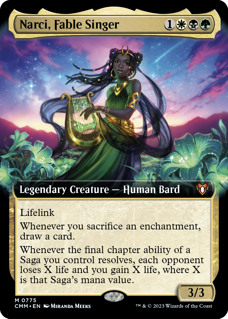 Narci, Fable Singer (Extended Art) (CMM-775) [Commander Masters]