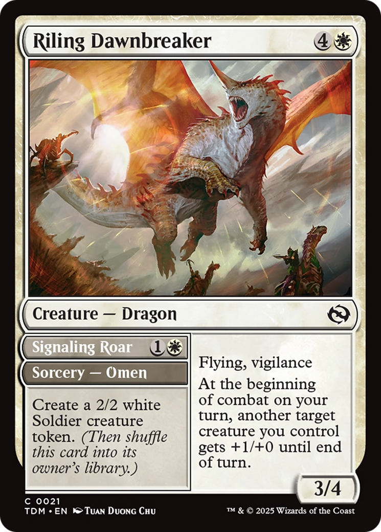 Riling Dawnbreaker (TDM-021) [Tarkir: Dragonstorm] Foil