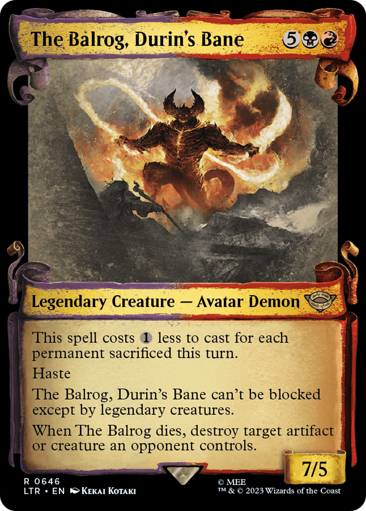 The Balrog, Durin's Bane (Showcase Scrolls) (LTR-646) [The Lord of the Rings: Tales of Middle-earth] Foil