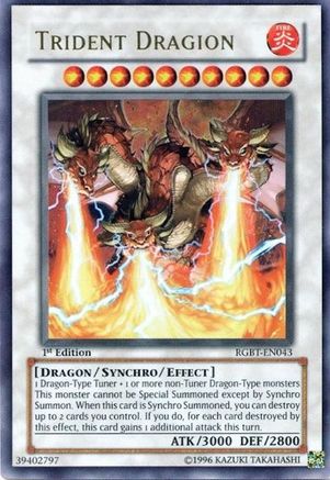 Trident Dragion (Ultra Rare) (RGBT-EN043) - Raging Battle 1st Edition