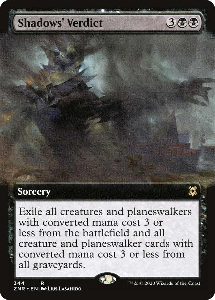 Shadows' Verdict (Extended Art) (ZNR-344) [Zendikar Rising] Foil