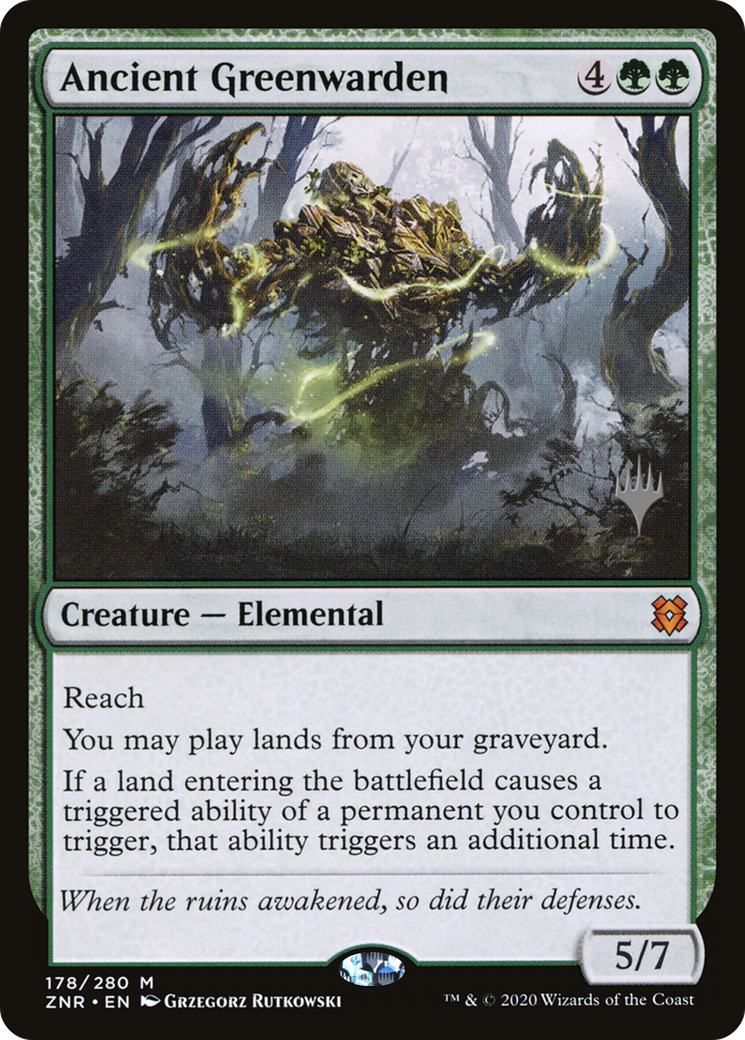 Ancient Greenwarden (PPZNR-178) [Promo Pack: Zendikar Rising Promos] Foil