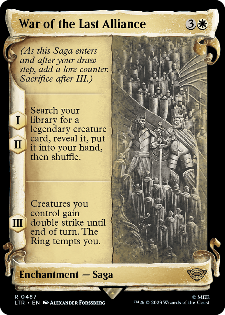 War of the Last Alliance (Showcase Scrolls) (LTR-487) [The Lord of the Rings: Tales of Middle-earth]