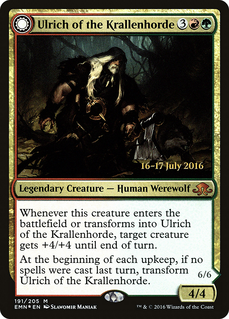 Ulrich of the Krallenhorde (PRE-191) [Eldritch Moon Promos] Foil