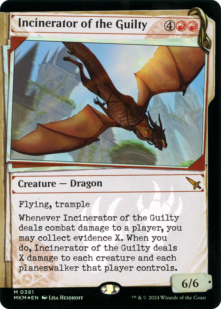Incinerator of the Guilty (Showcase) (Invisible Ink) (MKM-381) [Murders at Karlov Manor] Foil