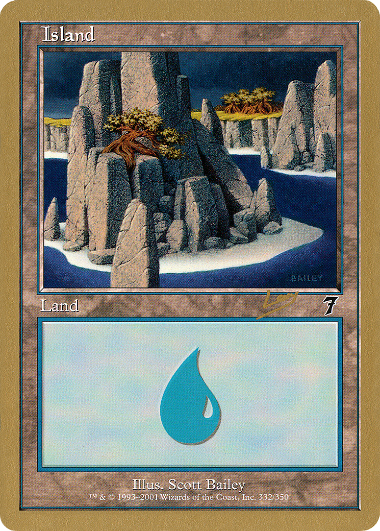 Island (332) - 2002 Raphael Levy (7ED) [World Championship Decks 2002]