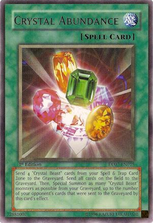Crystal Abundance (Rare) (DP07-EN015) - Duelist Pack 7: Jesse Anderson 1st Edition