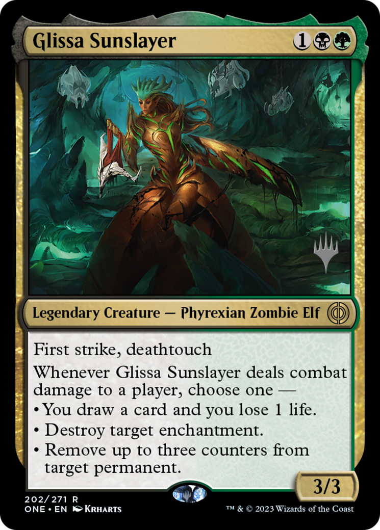 Glissa Sunslayer (PPONE-202) [Promo Pack: Phyrexia: All Will Be One Promos] Foil