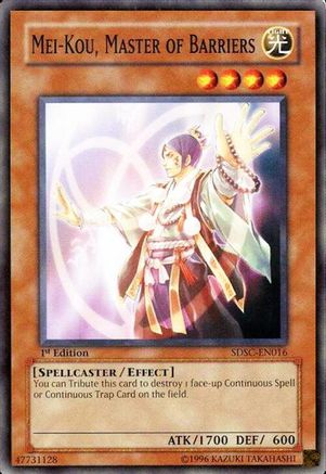 Mei-Kou, Master of Barriers (Common) (SDSC-EN016) - Structure Deck: Spellcaster's Command 1st Edition