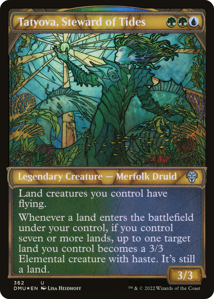 Tatyova, Steward of Tides (Textured Foil) (DMU-362) (Showcase) [Dominaria United] Foil