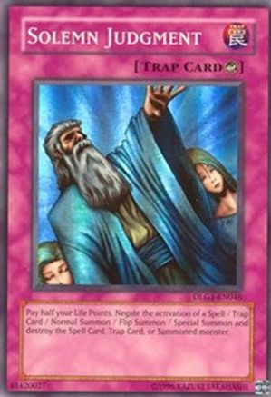 Solemn Judgment (Super Rare) (DLG1-EN046) - Dark Legends Unlimited