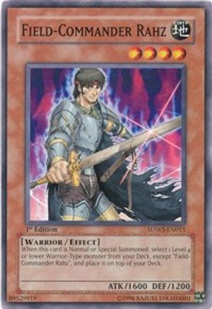 Field-Commander Rahz (Common) (SDWS-EN015) - Structure Deck: Warriors' Strike 1st Edition