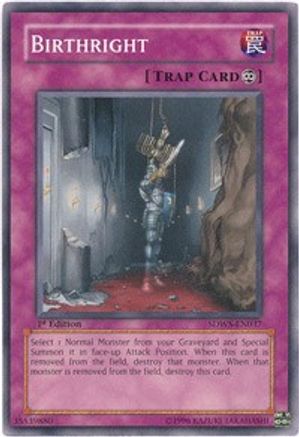 Birthright (Common) (SDWS-EN037) - Structure Deck: Warriors' Strike 1st Edition