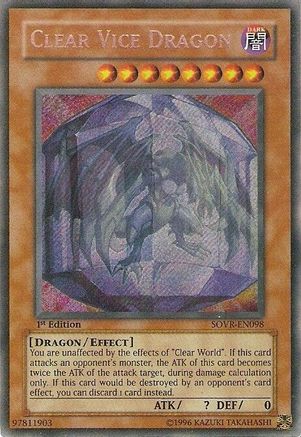 Clear Vice Dragon (Secret Rare) (SOVR-EN098) - Stardust Overdrive 1st Edition