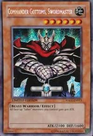 Commander Gottoms, Swordmaster (Secret Rare) (HA01-EN013) - Hidden Arsenal Limited