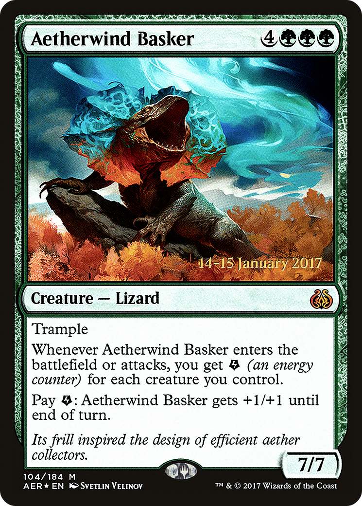 Aetherwind Basker (PRE-104) [Aether Revolt Promos] Foil