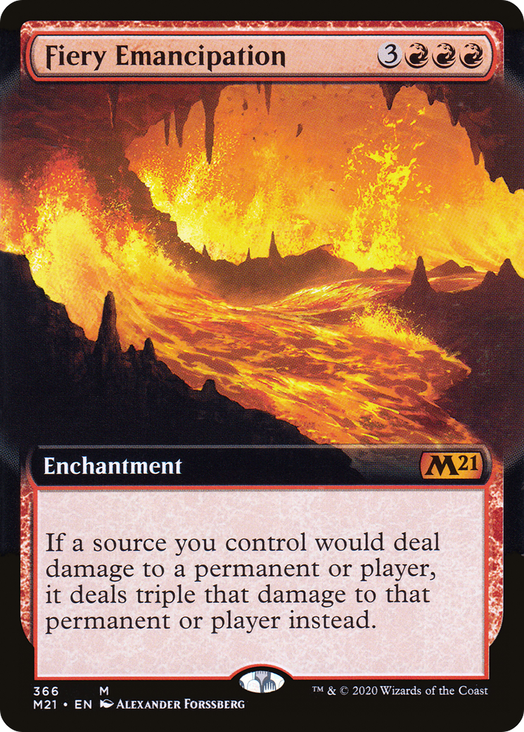 Fiery Emancipation (Extended Art) (M21-366) [Core Set 2021] Foil