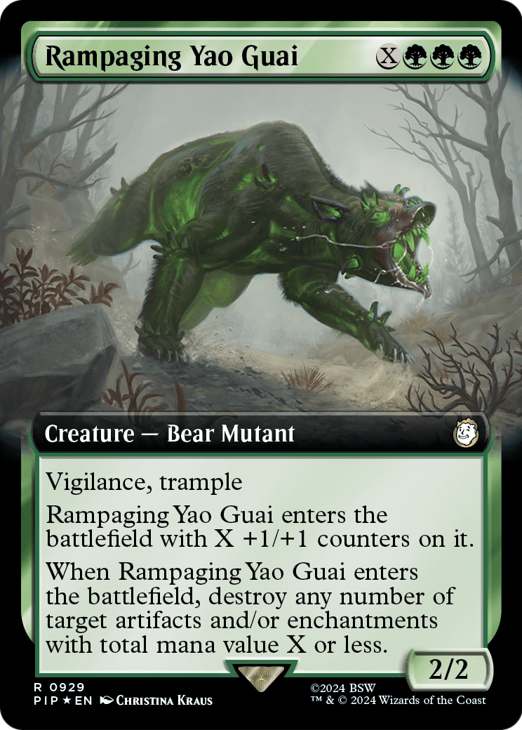 Rampaging Yao Guai (Extended Art) (Surge Foil) (PIP-929) [Fallout] Foil